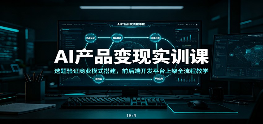 AI产品变现实训课:选题验证商业模式搭建,前后端开发平台上架全流程教学-小白项目网