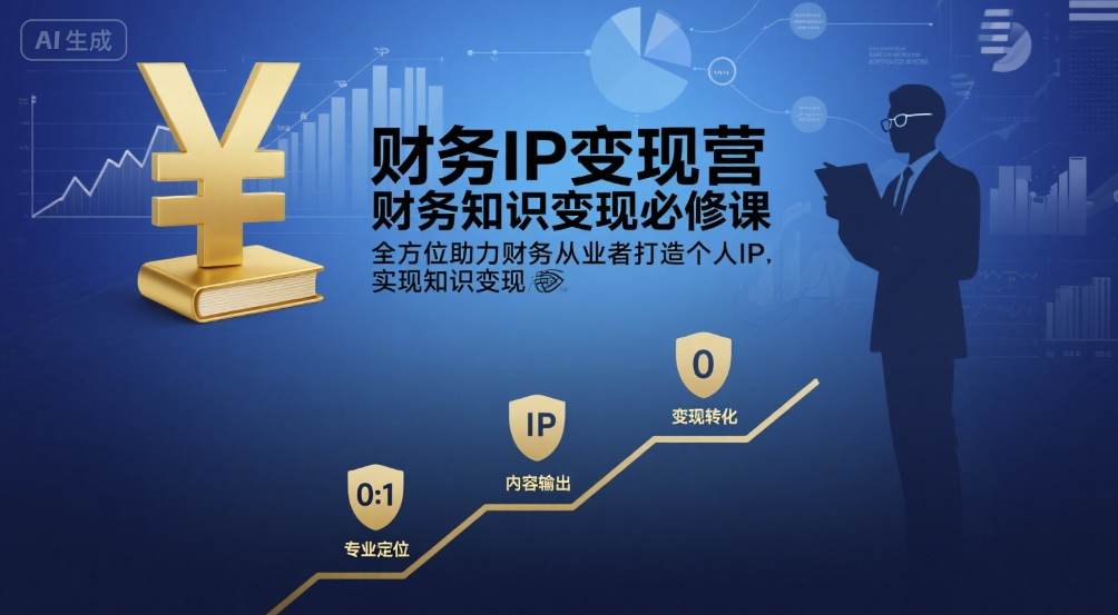 财务IP变现营，财务知识变现必修课，全方位助力财务从业者打造个人IP，实现知识变现-小白项目网