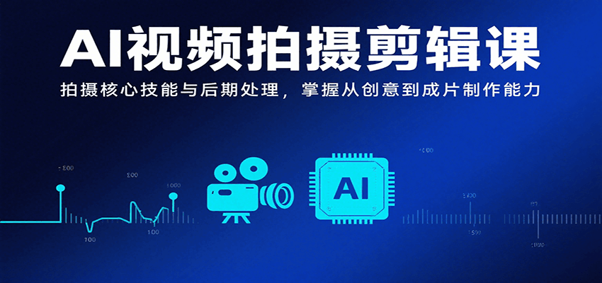 AI视频拍摄剪辑课，拍摄核心技能与后期处理，掌握从创意到成片制作能力-小白项目网