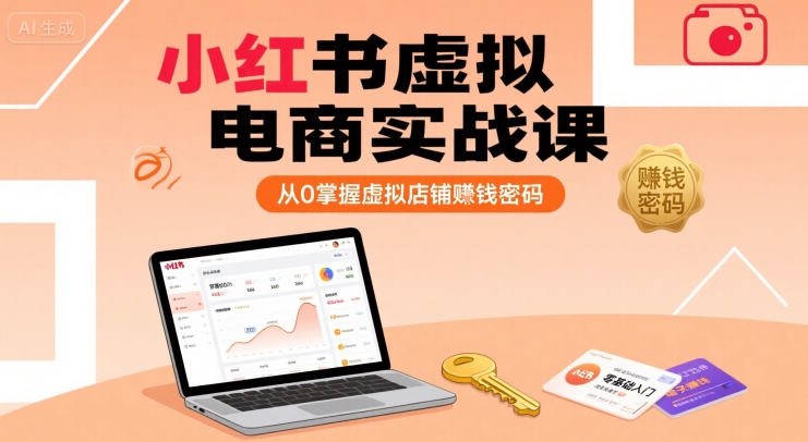 小红书虚拟电商实战课，从0掌握虚拟店铺賺钱密码 - 小白项目网-小白项目网