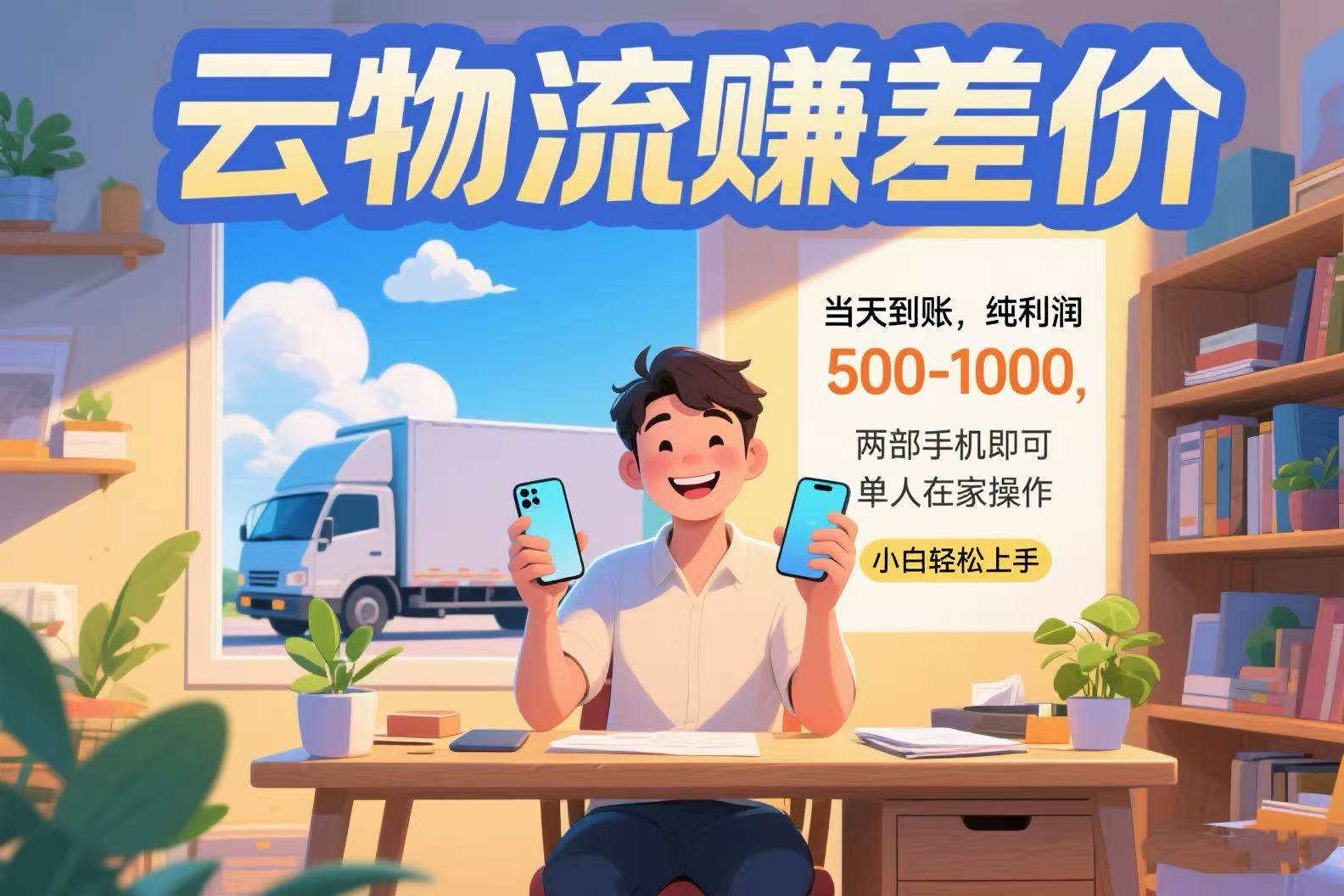 （15492期）云物流赚差价 当天到账纯利润500-1000 两部手机即可 可单人在家操作 小…-小白项目网