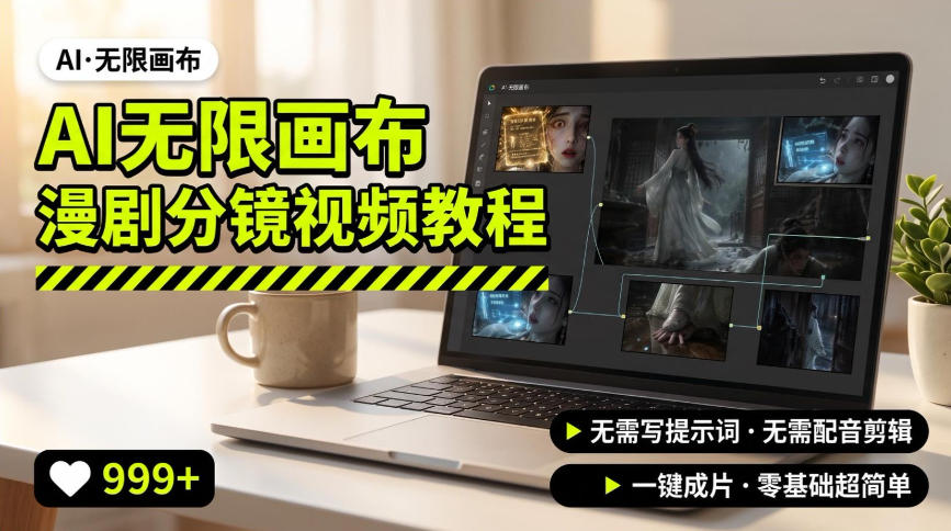 AI无限画布制作爆款漫剧分镜视频搭建教程，无需写脚本，无需制作音频，一键制作超简单-小白项目网