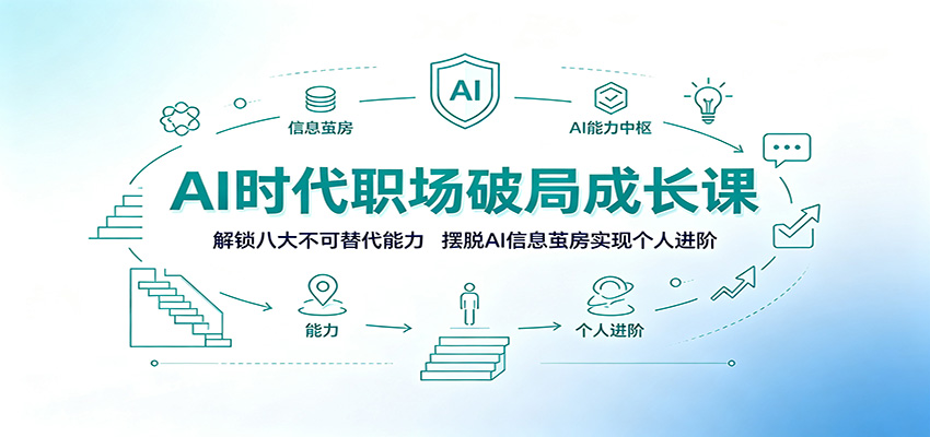 AI时代职场破局成长课：解锁八大不可替代能力，摆脱AI信息茧房实现个人进阶-小白项目网