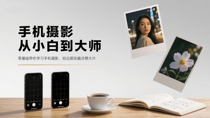 手机摄影从小白到大师，零基础带你学习手机摄影，拍出朋友圈点赞大片-小白项目网