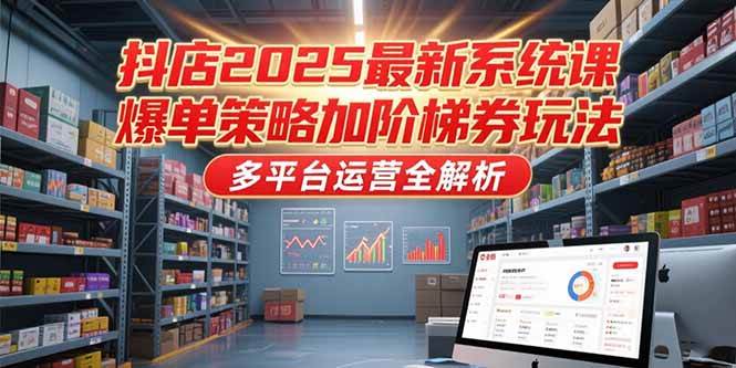 （15214期）抖店2025最新系统课，爆单策略加阶梯券玩法，多平台运营全解析 - 小白项目网-小白项目网