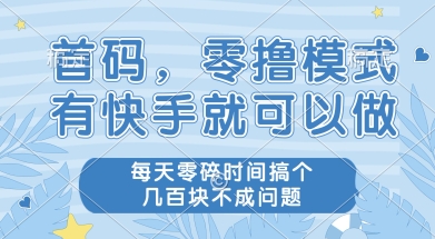 首码零撸项目，有快手就可以做，每天业务时间搞个几张不是问题【揭秘】 - 小白项目网-小白项目网