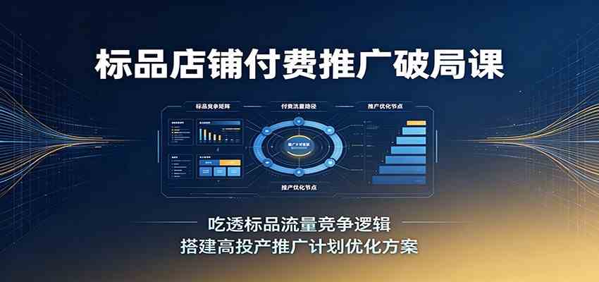 标品店铺付费推广破局课：吃透标品流量竞争逻辑，搭建高投产推广计划优化方案-小白项目网