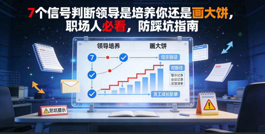 付费文章:7个信号判断领导是培养你还是画大饼,职场人必看,防踩坑指南-小白项目网
