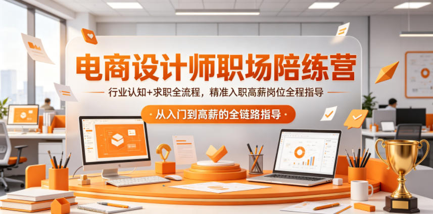 电商设计师职场陪练营，行业认知+求职全流程，精准入职高薪岗位全程指导-小白项目网