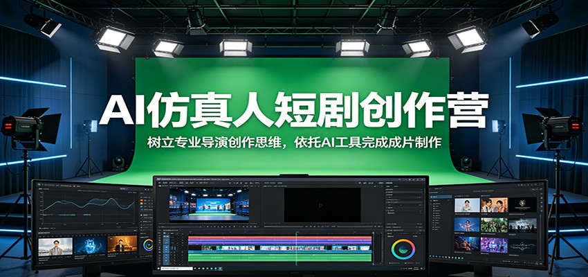 AI仿真人短剧创作营：树立专业导演创作思维，依托AI工具完成成片制作-小白项目网