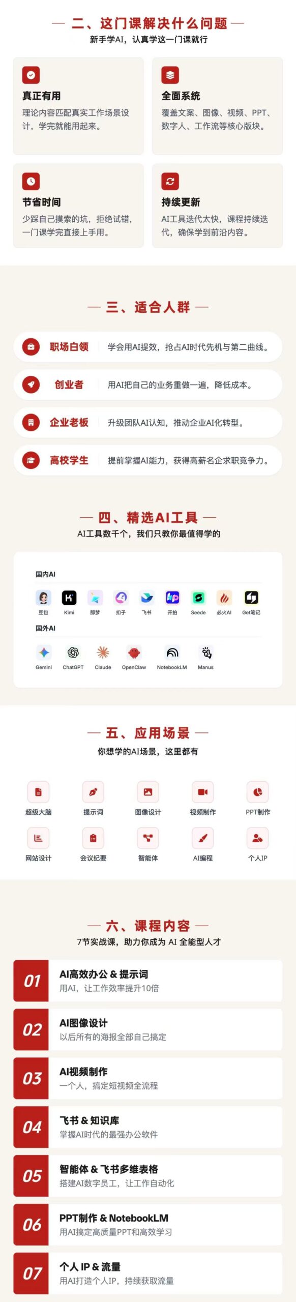 AI全能人才训练营:2周掌握文案×图像×视频×PPT×数字人×工作流,超越80%的人-小白项目网