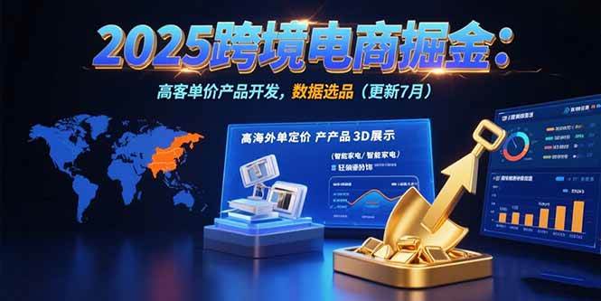 （15512期）2025跨境电商掘金：蓝海市场定位，高客单价产品开发，数据选品(更新7月)-小白项目网