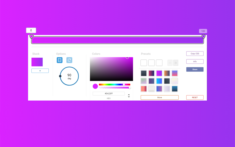Vue开发的CSS渐变色生成器网站源码-小白项目网