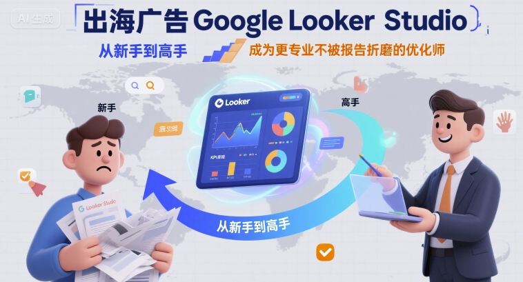 出海广告Google Looker Studio从新手到高手，成为更专业不被报告折磨的优化师-小白项目网