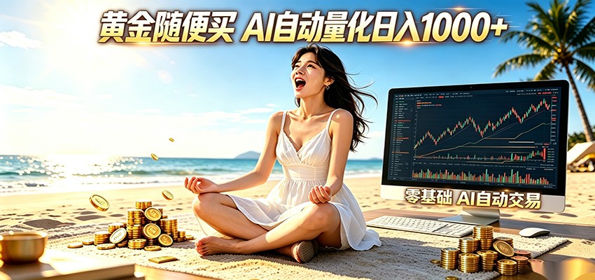 黄金随便买？AI自动外汇量化交易 在家当皇帝 日入1000+-小白项目网