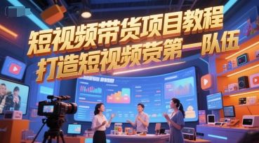 短视频带货项目教程，打造短视频带货第一队伍-小白项目网