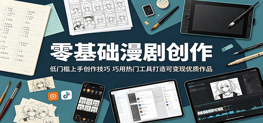 零基础漫剧创作：低门槛上手创作技巧，巧用热门工具打造可变现优质作品-小白项目网