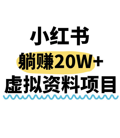 小红书操作虚拟资料，搬运工模式躺挣20W+，互联网的低成本路子！-小白项目网