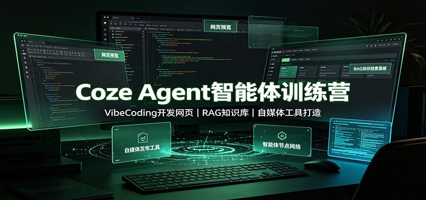 Coze Agent智能体训练营：VibeCoding开发网页，RAG知识库，自媒体工具打造-小白项目网