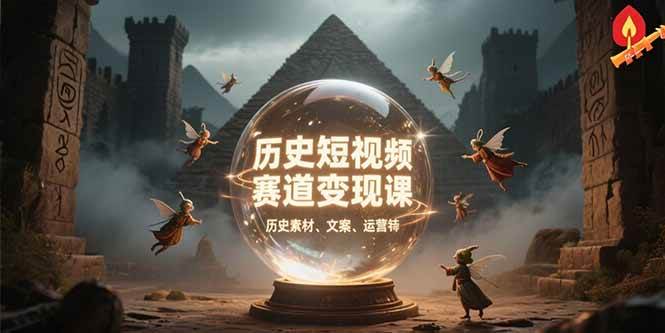 （15386期）历史短视频赛道变现课，百集素材库应用，文案剪辑技巧，账号运营全案 - 小白项目网-小白项目网