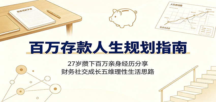 百万存款人生规划指南：27岁攒下百万亲身经历分享，财务社交成长五维理性生活思路-小白项目网