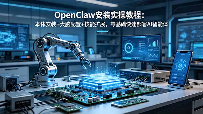 OpenClaw安装实操教程：本体安装+大脑配置+技能扩展，零基础快速部署AI智能体-小白项目网