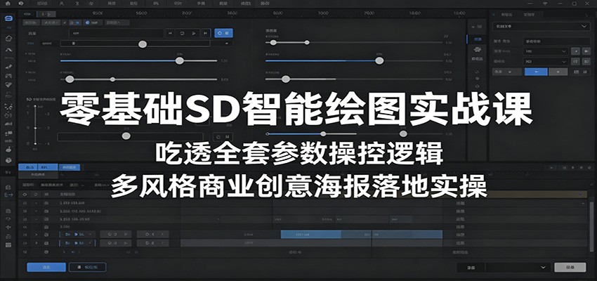 零基础SD智能绘图实战课：吃透全套参数操控逻辑，多风格商业创意海报落地实操-小白项目网