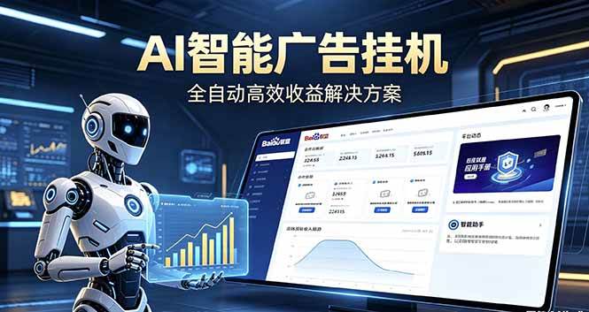 （18661期）Ai智能广告挂机 别再瞎折腾了！这个全自动挂机项目，新手当天见钱，告别频繁换项目的烦恼-小白项目网