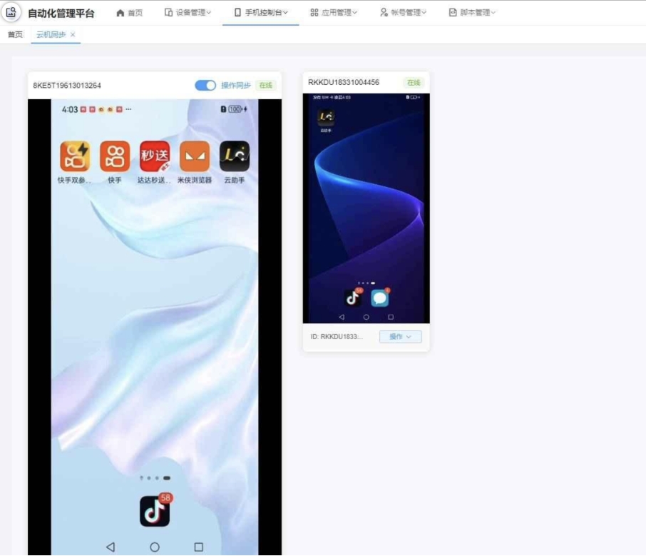 云手机群控系统源码 云手机多开群控 自动化管理程序源码-小白项目网