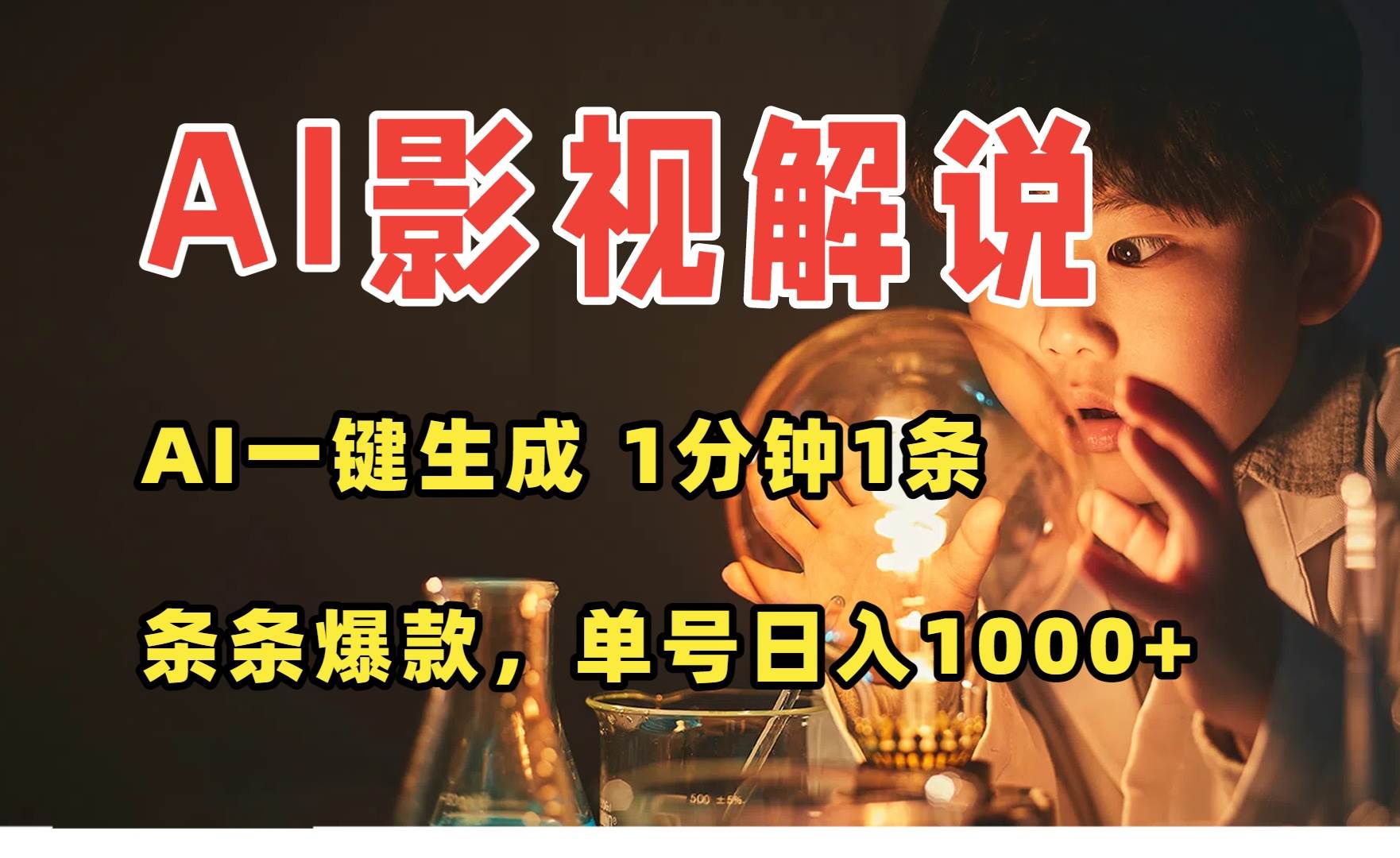 （15730期）AI一键生成影视解说视频，无需剪辑1分钟1条，条条爆款，多平台变现日入…-小白项目网