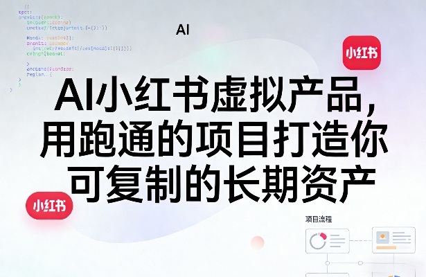 AI小红书虚拟产品,用跑通的项目打造你可复制的长期资产(更新0712)-小白项目网
