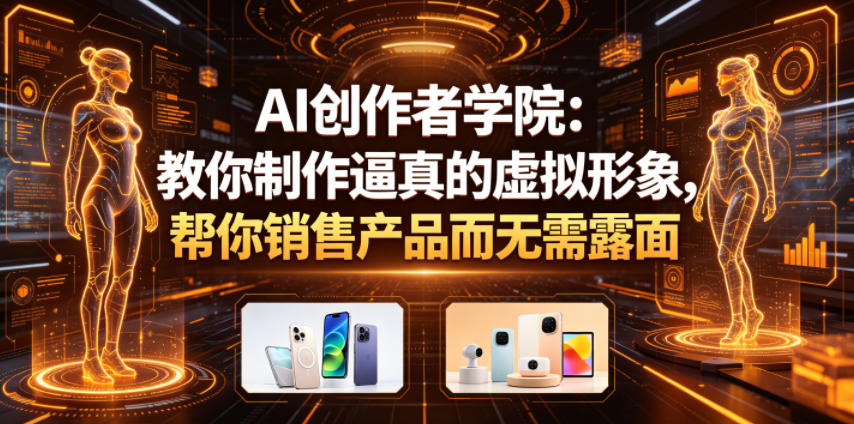 AI创作者学院：教你制作逼真的虚拟形象，帮你销售产品而无需露面【原创双语字幕】-小白项目网