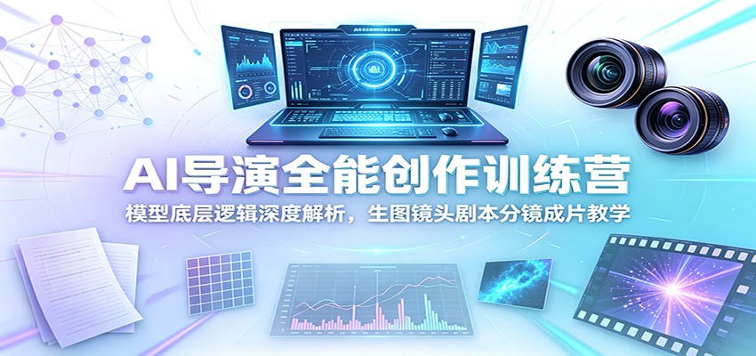 AI导演全能创作训练营：模型底层逻辑深度解析，生图镜头剧本分镜成片教学-小白项目网