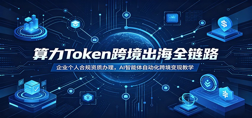 算力Token跨境出海全链路:企业个人合规资质办理,AI智能体自动化跨境变现教学-小白项目网