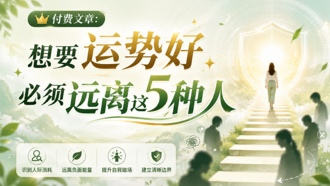 付费文章：想要运势好，必须远离这5种人-小白项目网
