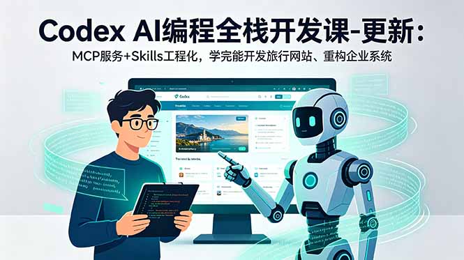 Codex AI编程全栈开发课-更新：MCP服务+Skills工程化，学完能开发旅行网站、重构企业系统-小白项目网