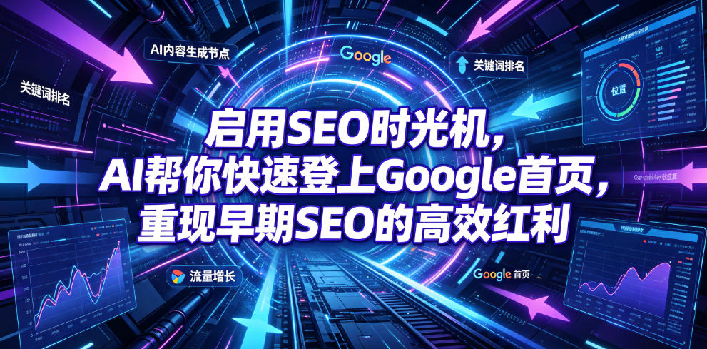 启用SEO时光机,AI帮你快速登上Google首页,重现早期SEO的高效红利【原创双语字幕】-小白项目网