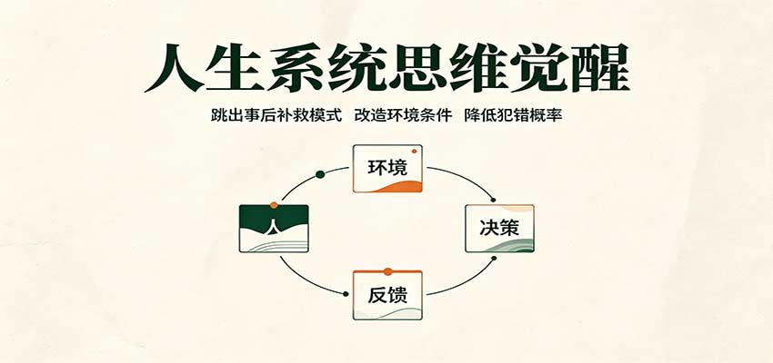 人生系统思维觉醒：跳出事后补救模式，改造环境条件，降低犯错概率-小白项目网