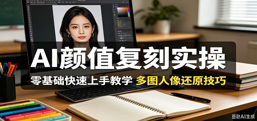 AI颜值复刻实操，零基础快速上手教学，多图人像还原技巧-小白项目网