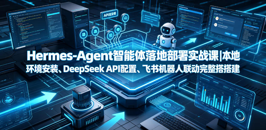 Hermes-Agent智能体落地部署实战课｜本地环境安装、DeepSeek API配置、飞书机器人联动完整搭建教程-小白项目网