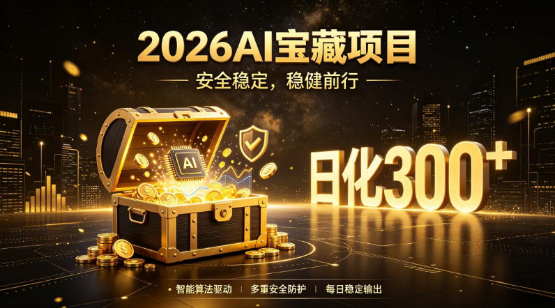 2026AI安全掘金项目,日化稳定300+,无需人为干预操作,当天见收益,操作简单【揭秘】-小白项目网