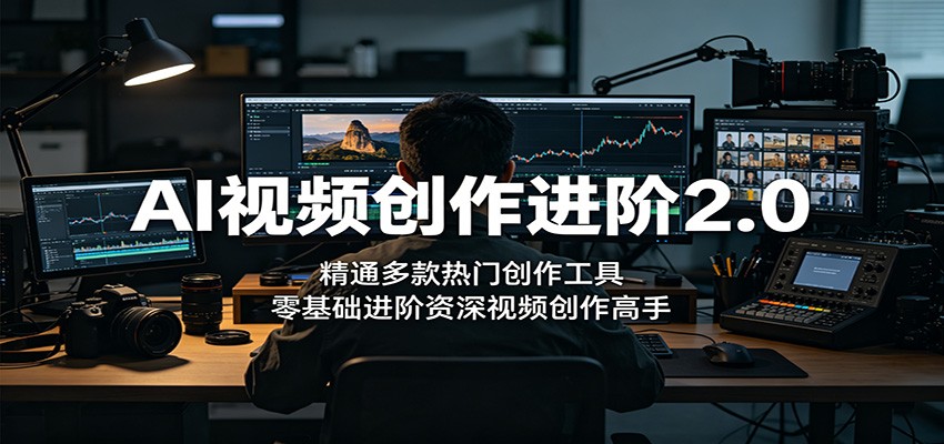 AI视频创作进阶2.0：精通多款热门创作工具，零基础进阶资深视频创作高手-小白项目网