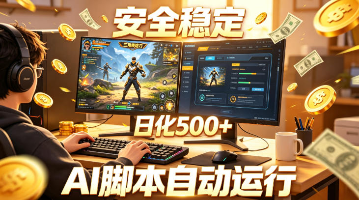 三角洲全自动挂G项目，AI脚本躺賺，日化500+，无需手动操作【揭秘】-小白项目网