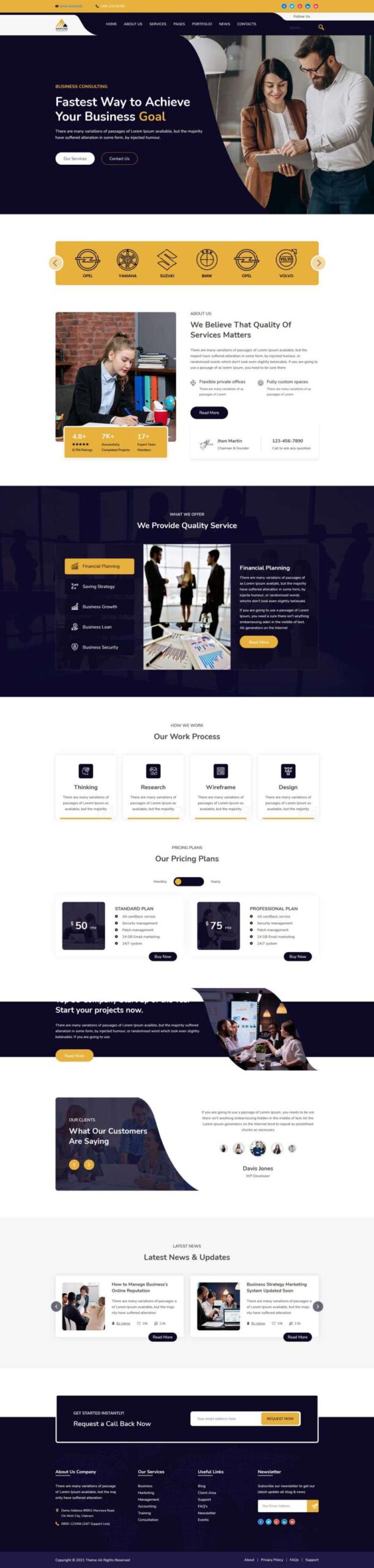 商业策划公司咨询html网站模板-小白项目网