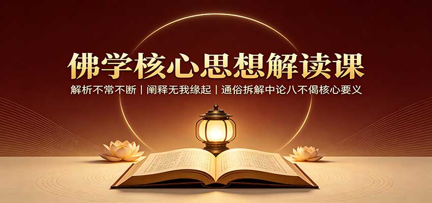 佛学核心思想解读课：解析不常不断，阐释无我缘起，通俗拆解中论八不偈核心要义-小白项目网