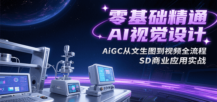 零基础精通AI视觉设计，AiGC从文生图到视频全流程，SD商业应用实战-小白项目网