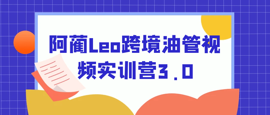 阿蔺Leo跨境油管视频实训营3.0-小白项目网