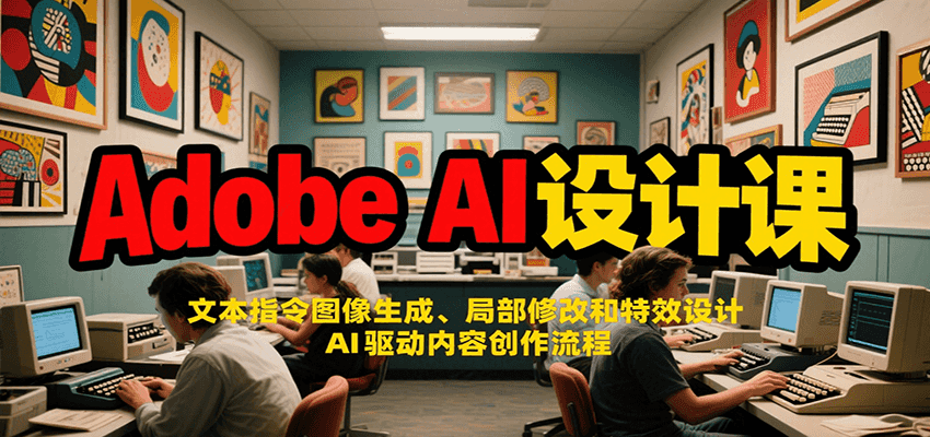 Adobe AI设计课：文本指令图像生成、局部修改和特效设计，AI驱动内容创作流程-小白项目网