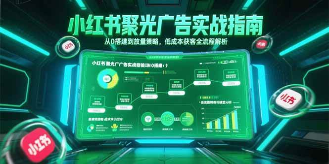 （15248期）小红书聚光广告实战指南，从0搭建到放量策略，低成本获客全流程解析-小白项目网
