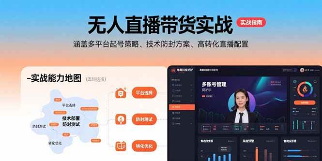 （15622期）无人直播带货实战，涵盖多平台起号策略、技术防封方案、高转化直播配置-小白项目网